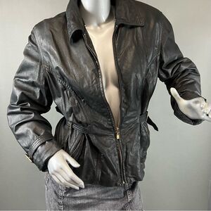 Danier Genuine Leather Waist-Cinch Coat